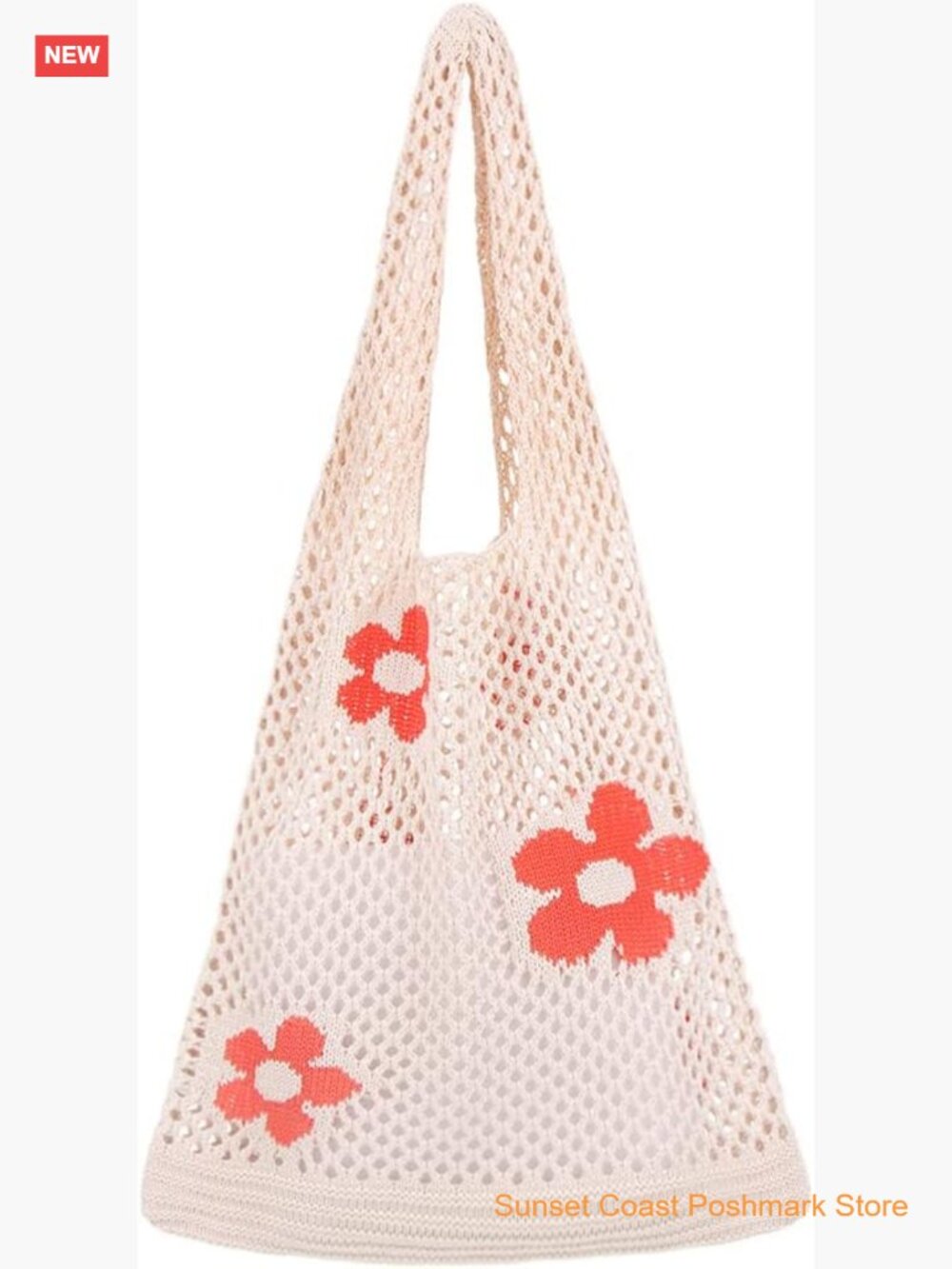 Crochet Tote Bag Mesh Hobo Fairy Grunge Y2k Shoulder Purse for Women Beach Bag